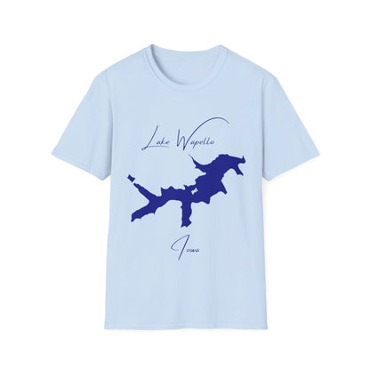 Iowa  Lake  Wapello  T-shirt  front  position  view  from  front  light  blue.webp