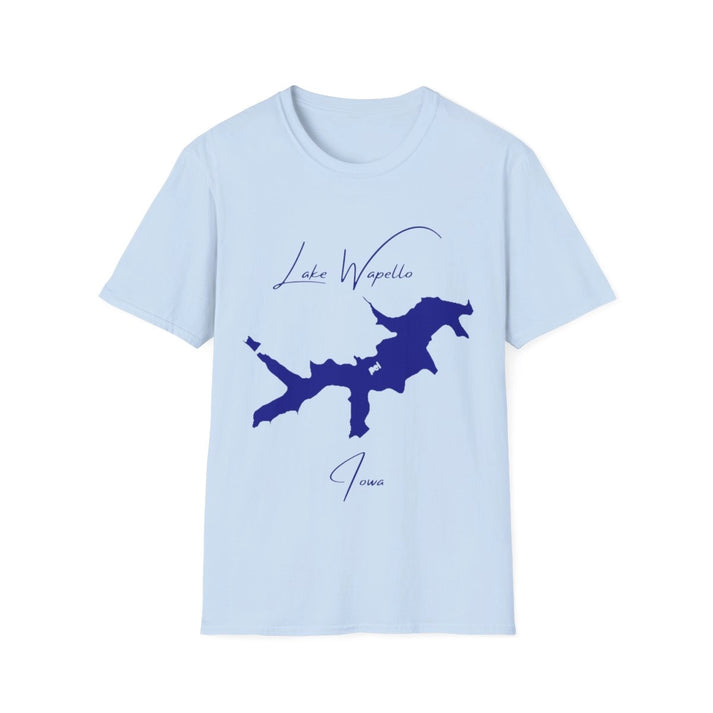 Iowa  Lake  Wapello  T-shirt  front  position  view  from  front  light  blue.webp