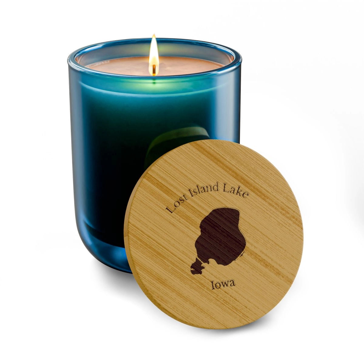 Iowa  Lost  Island  Lake  Engraved  Candle  other  position  view  from  front  deep  pacific.webp