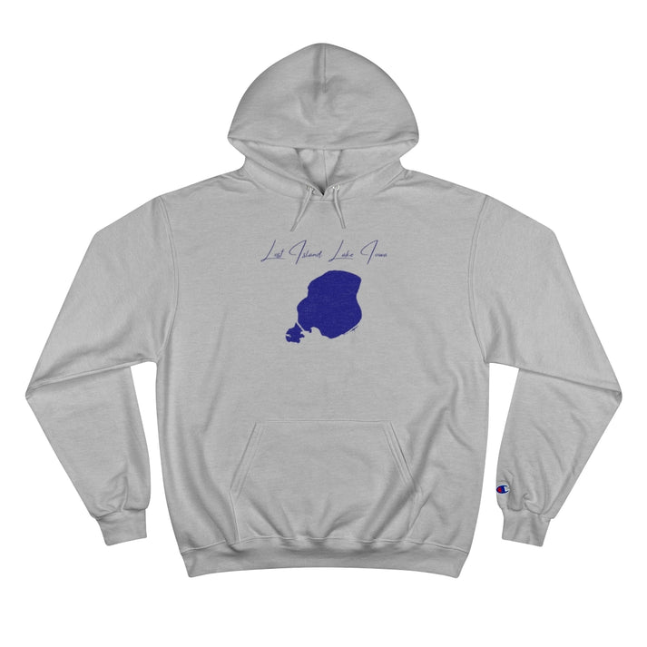 Iowa  Lost  Island  Lake  Hoodie  front  position  view  from  front  light  steel.webp