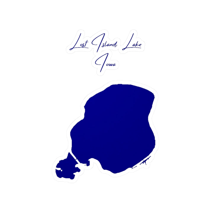 Iowa  Lost  Island  Lake  Vinyl  Decal  other  position  view  from  front  4  x  6.webp
