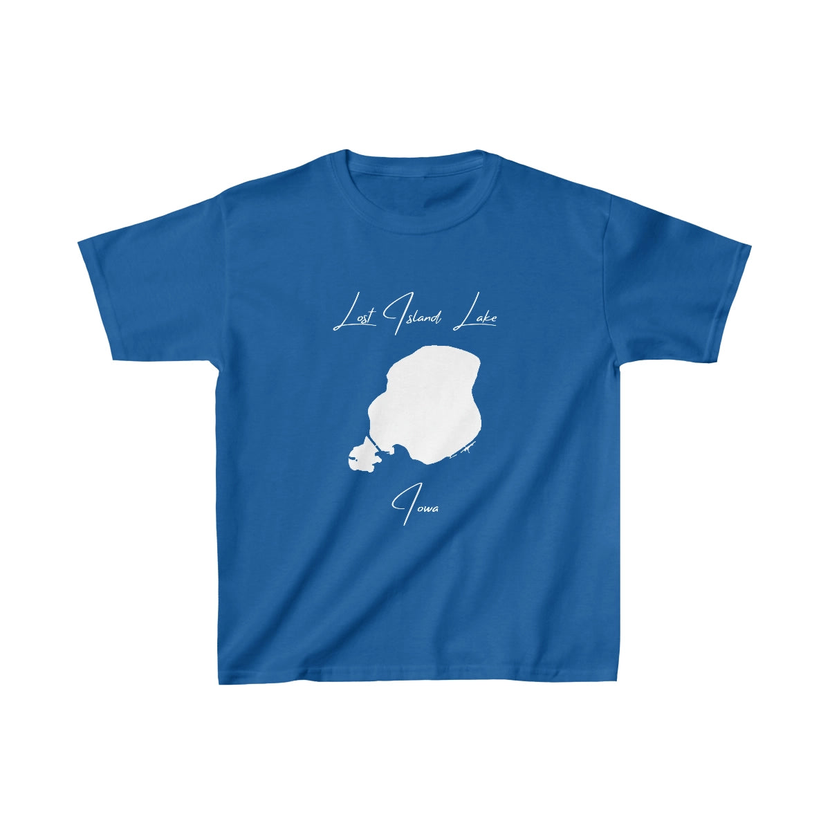 Iowa  Lost  Island  Lake  Youth  T-shirt  front  position  view  from  front  royal.webp