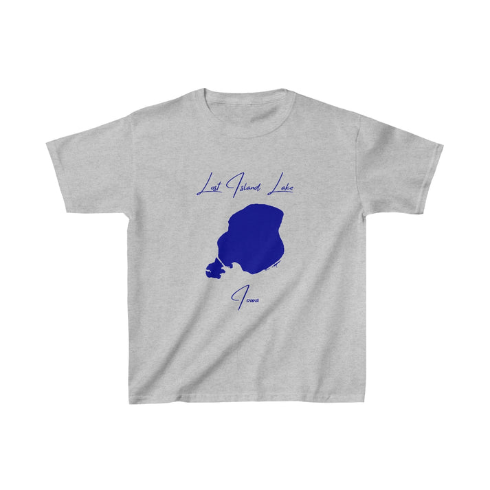 Iowa  Lost  Island  Lake  Youth  T-shirt  front  position  view  from  front  sport  grey.webp