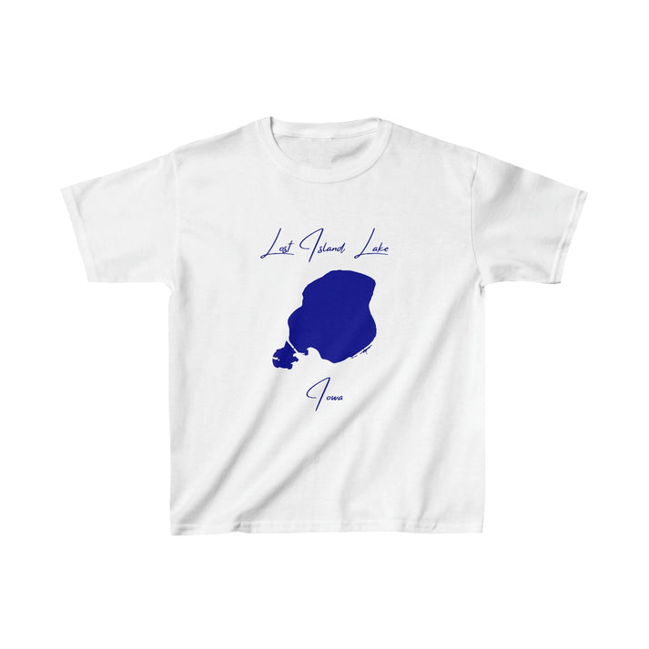 Iowa  Lost  Island  Lake  Youth  T-shirt  front  position  view  from  front  white.webp