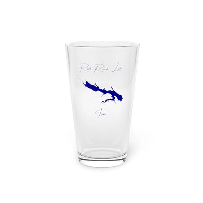 Iowa  Red  Rock  Lake  16oz  Pint  Glass  front  position  view  from  front  16oz.webp