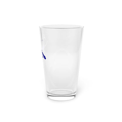 Iowa  Red  Rock  Lake  16oz  Pint  Glass  front  position  view  from  right  16oz.webp