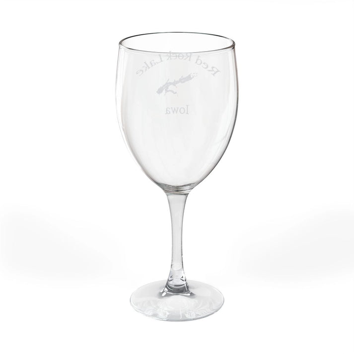 Iowa  Red  Rock  Lake  Engraved  Wine  Glass  other  position  view  from  back  10.5oz.webp