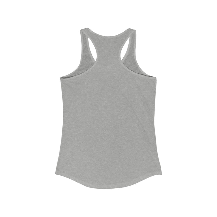Iowa  Red  Rock  Lake  Racerback-Tank  back  position  view  from  back  heather  grey.webp