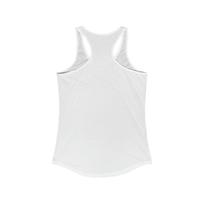 Iowa  Red  Rock  Lake  Racerback-Tank  back  position  view  from  back  solid  white.webp
