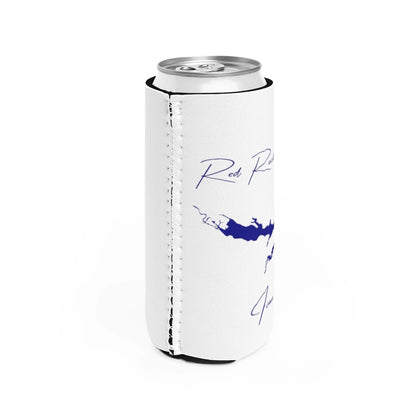 Iowa  Red  Rock  Lake  Slim  Can  Koozie  all  position  view  from  right  white.webp