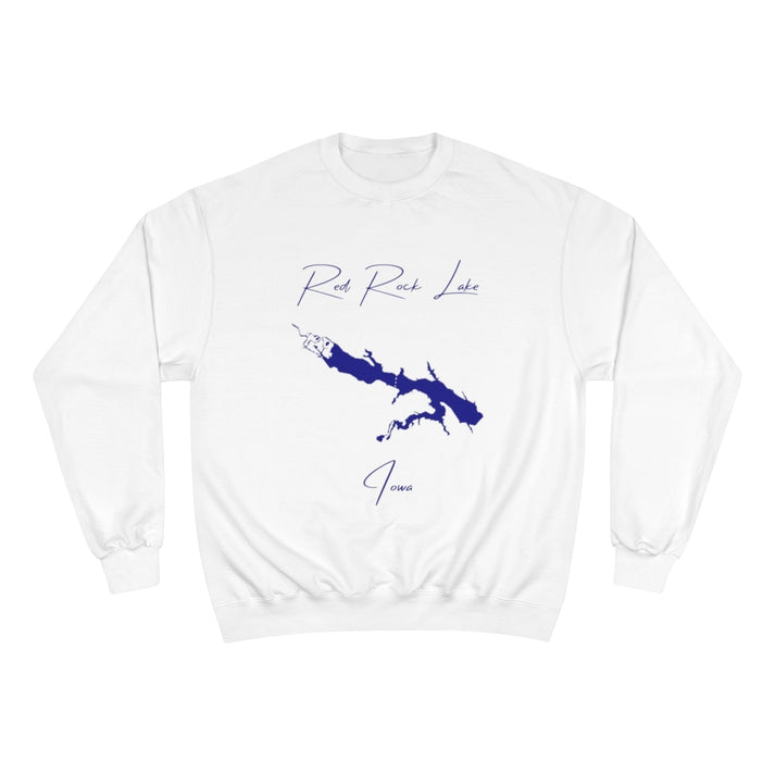 Iowa  Red  Rock  Lake  Sweatshirt  front  position  view  from  front  white.webp