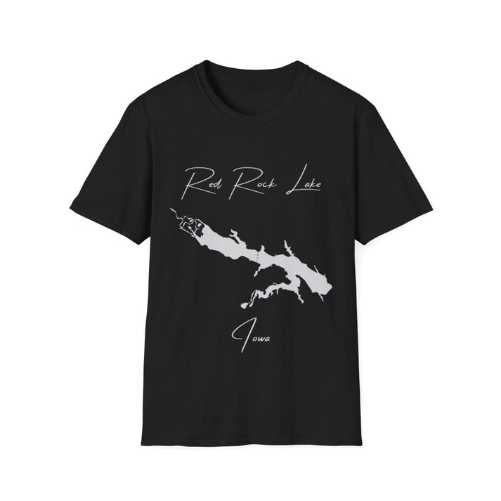 Iowa  Red  Rock  Lake  T-shirt  front  position  view  from  front  black.webp