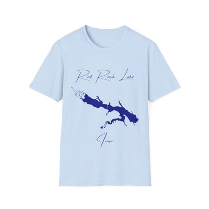 Iowa  Red  Rock  Lake  T-shirt  front  position  view  from  front  light  blue.webp