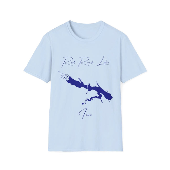 Iowa  Red  Rock  Lake  T-shirt  front  position  view  from  front  light  blue.webp