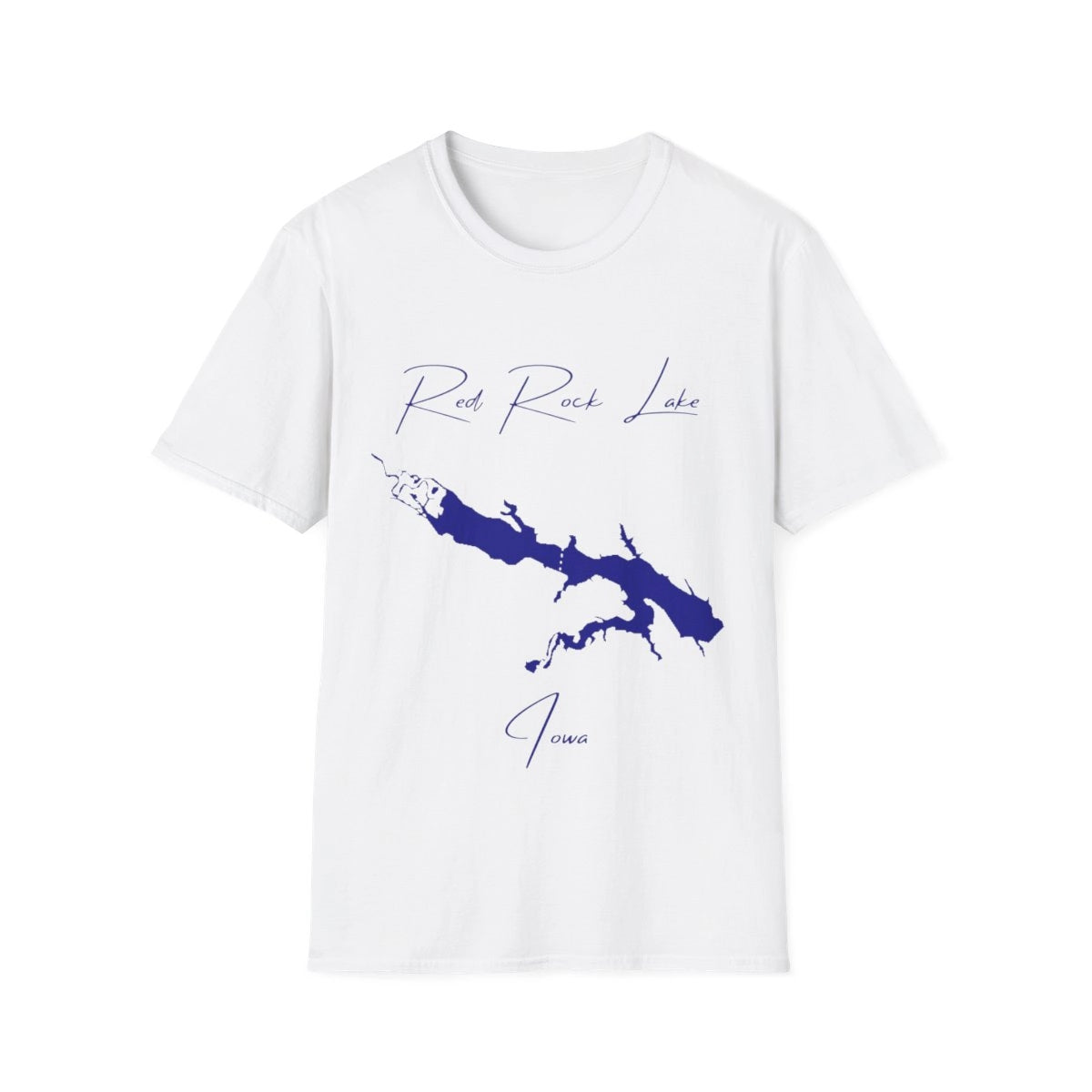 Iowa  Red  Rock  Lake  T-shirt  front  position  view  from  front  white.webp