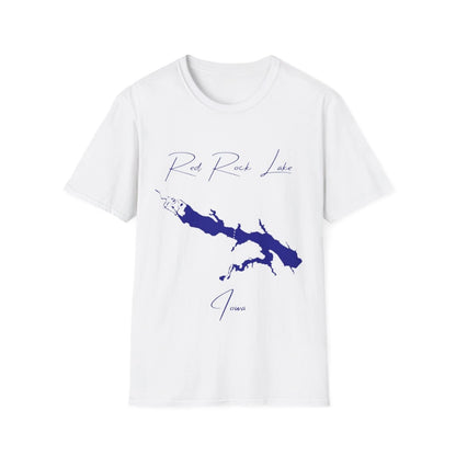 Iowa  Red  Rock  Lake  T-shirt  front  position  view  from  front  white.webp