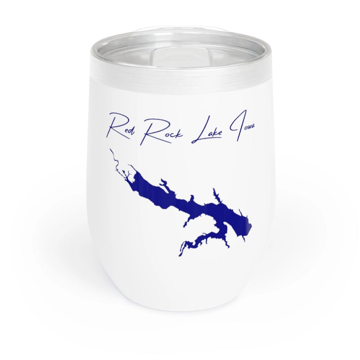 Iowa  Red  Rock  Lake  Wine  Tumbler  front  position  view  from  front  white.webp