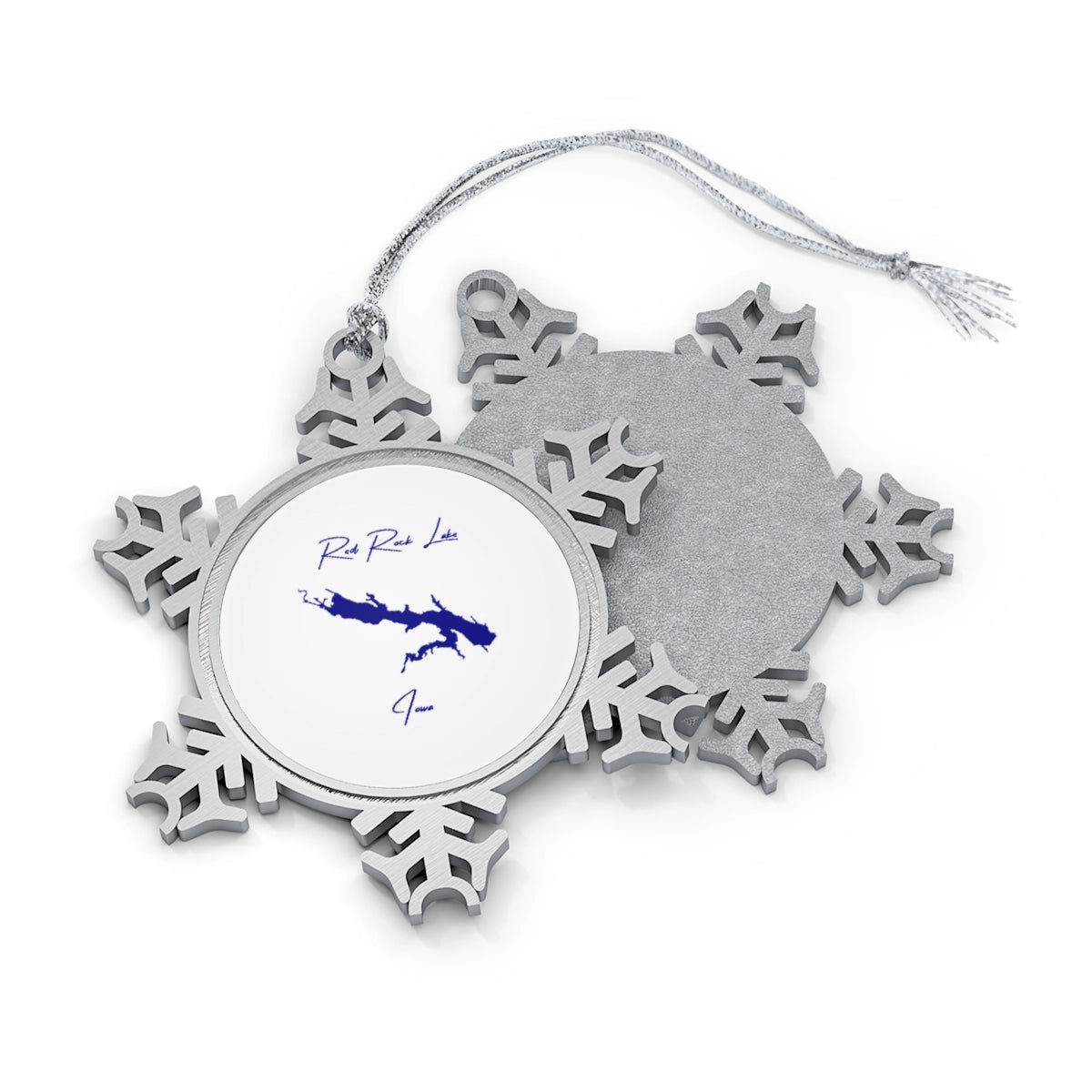 Iowa  Red  Rock  Lake  XMAS  Ornament  front  position  view  from  front-and-back  one  size.webp