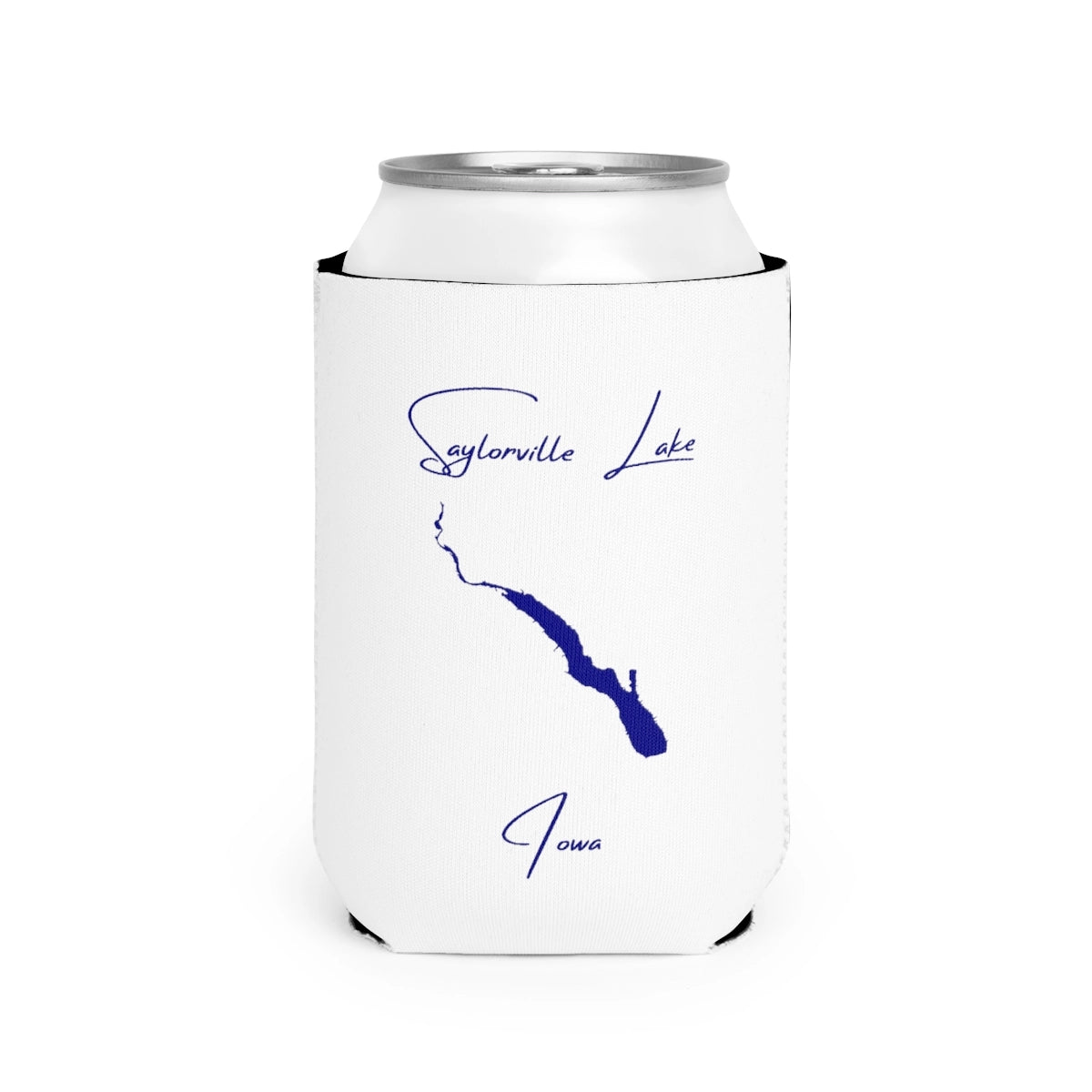 Iowa  Saylorville  Lake  Can  Koozie  front  position  view  from  front-2  white.webp