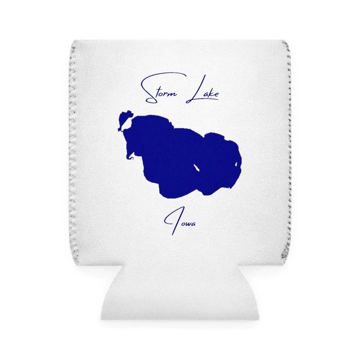 Iowa  Storm  Lake  Can  Koozie  front  position  view  from  front-1  white.webp