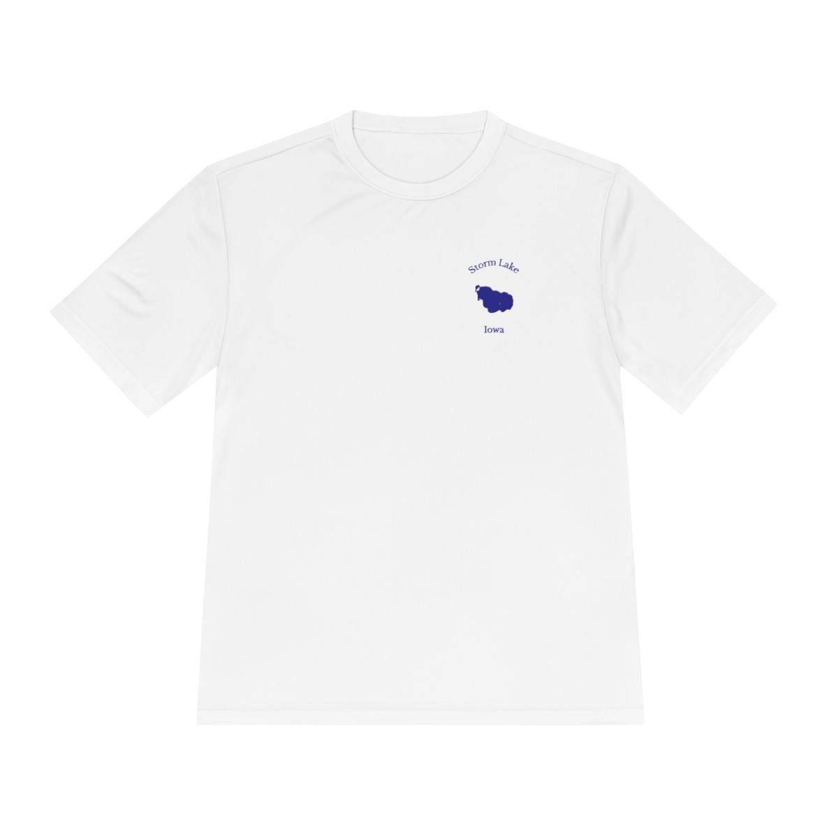 Iowa  Storm  Lake  Moisture  Wicking  Tee  front  position  view  from  front  white.webp