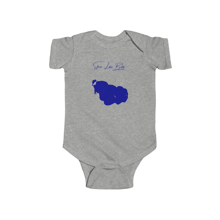 Iowa  Storm  Lake  Onesie  front  position  view  from  front  heather.webp