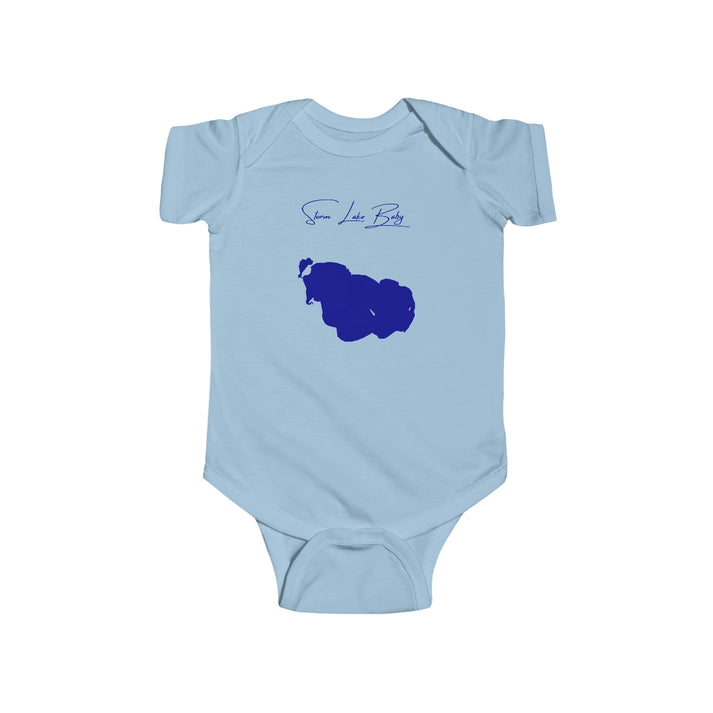 Iowa  Storm  Lake  Onesie  front  position  view  from  front  light  blue.webp