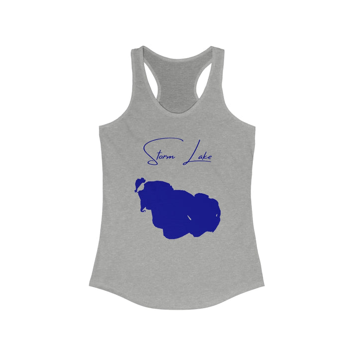 Iowa  Storm  Lake  Racerback-Tank  front  position  view  from  front  heather  grey.webp