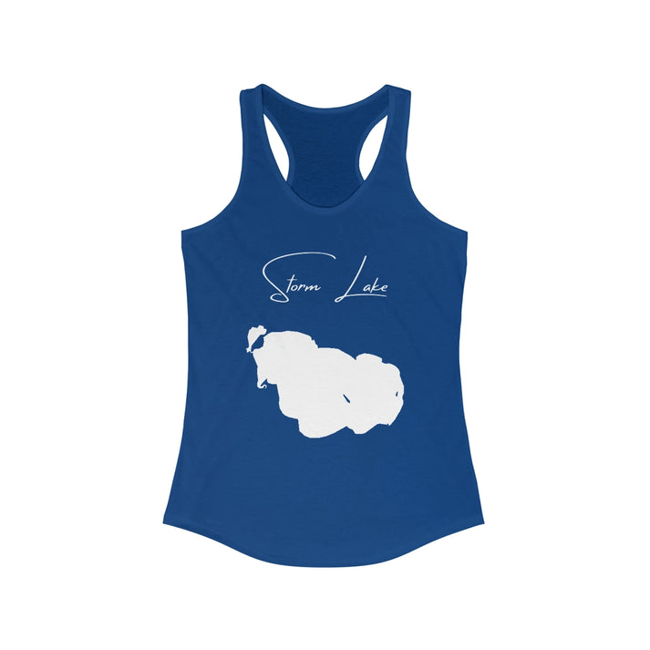 Iowa  Storm  Lake  Racerback-Tank  front  position  view  from  front  solid  royal.webp