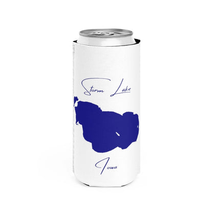 Iowa  Storm  Lake  Slim  Can  Koozie  front  position  view  from  front  white.webp