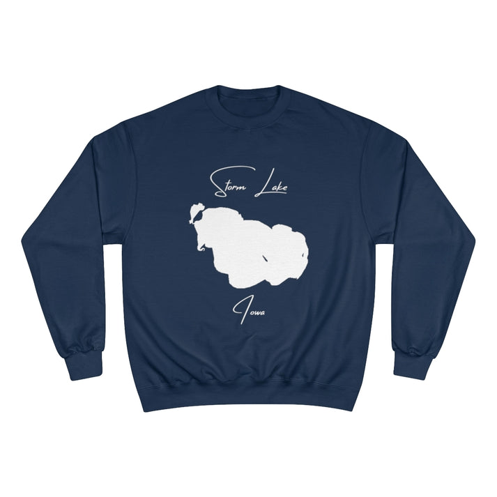 Iowa  Storm  Lake  Sweatshirt  front  position  view  from  front  navy.webp