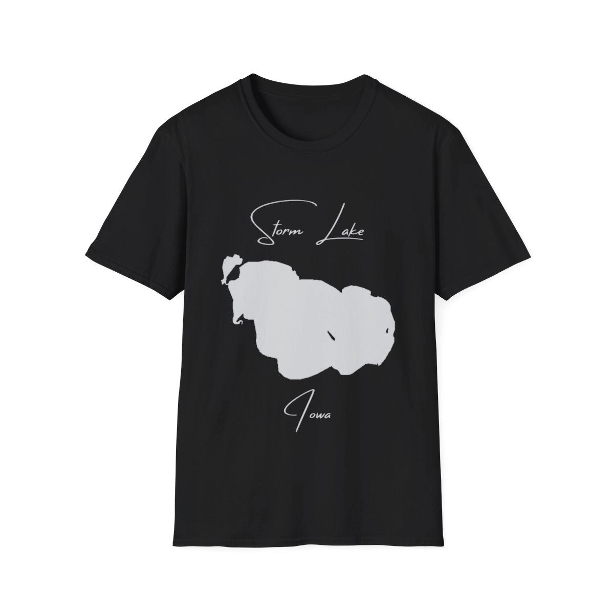 Iowa  Storm  Lake  T-shirt  front  position  view  from  front  black.webp