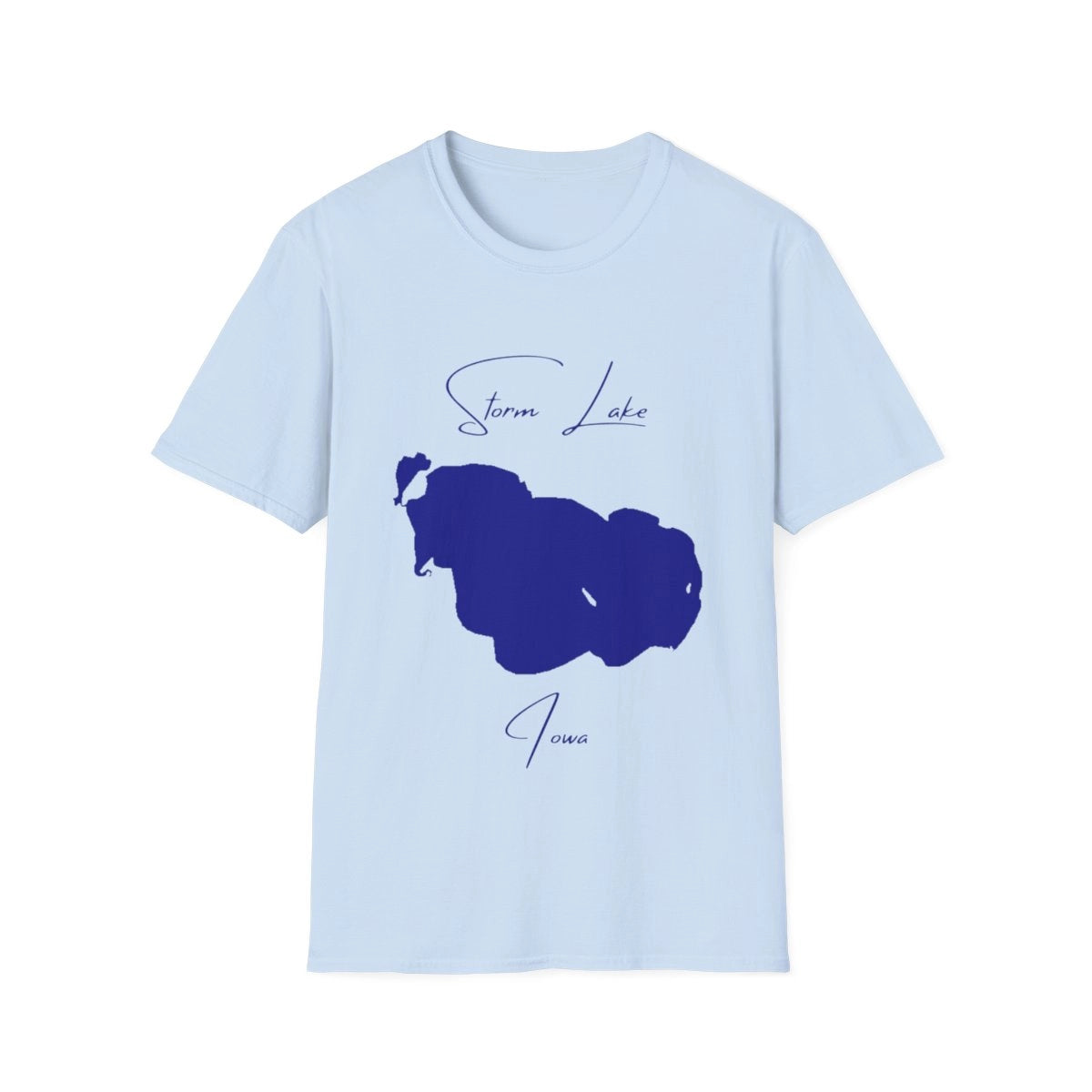 Iowa  Storm  Lake  T-shirt  front  position  view  from  front  light  blue.webp