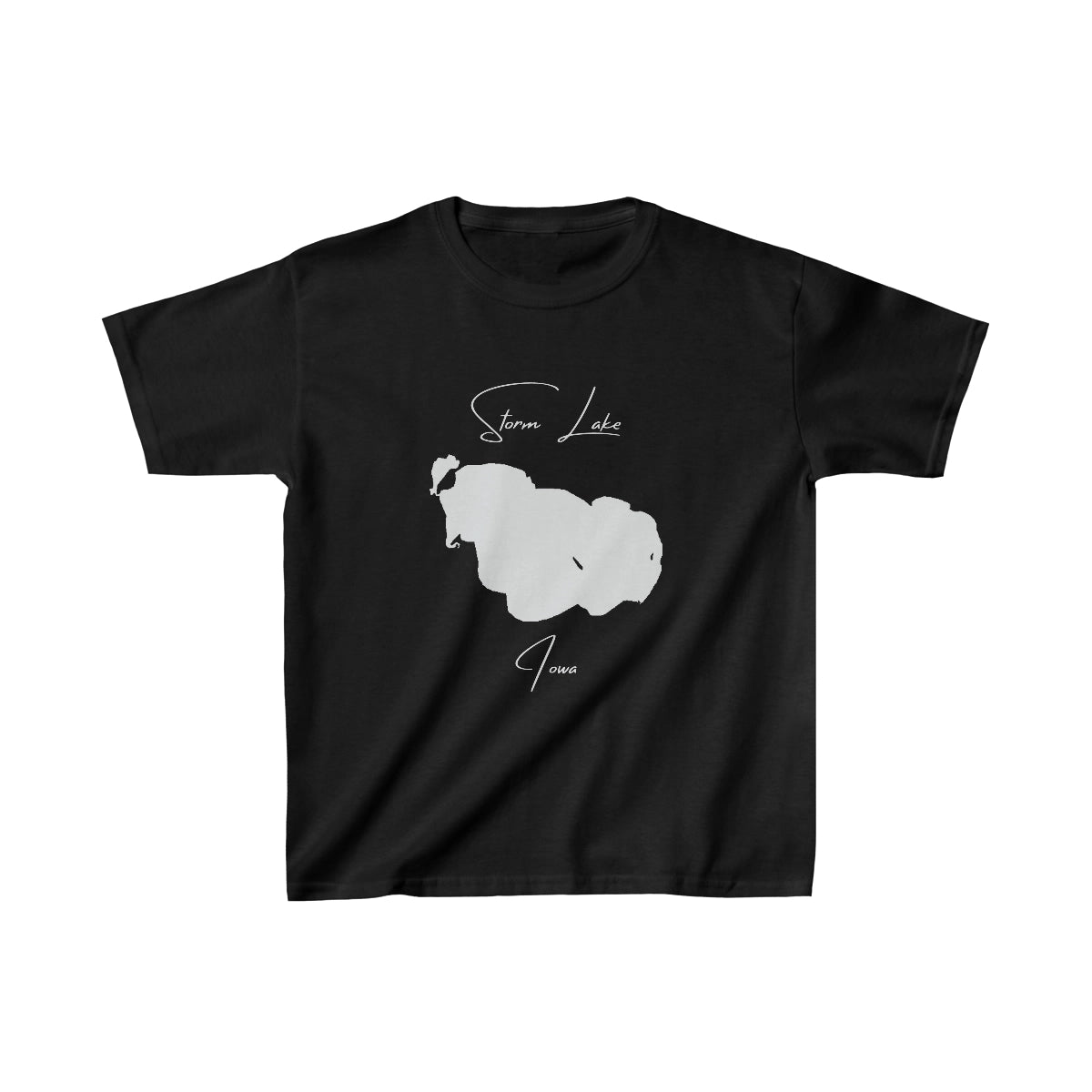 Iowa  Storm  Lake  Youth  T-shirt  front  position  view  from  front  black.webp