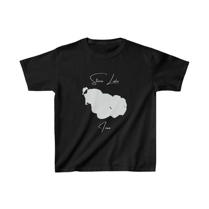 Iowa  Storm  Lake  Youth  T-shirt  front  position  view  from  front  black.webp