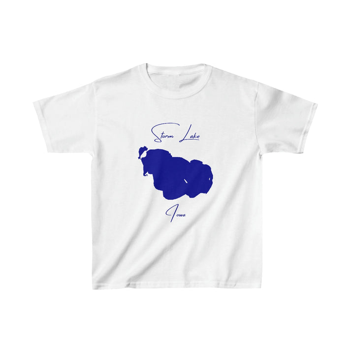 Iowa  Storm  Lake  Youth  T-shirt  front  position  view  from  front  white.webp