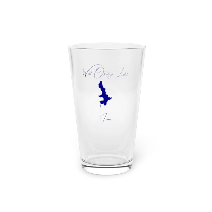 Iowa  West  Okoboji  Lake  16oz  Pint  Glass  front  position  view  from  front  16oz.webp