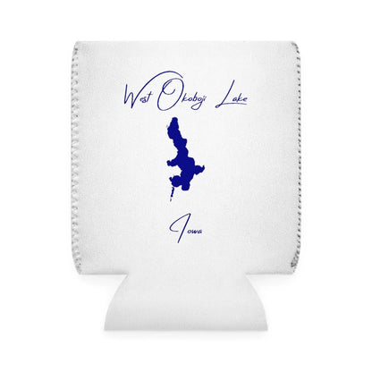 Iowa  West  Okoboji  Lake  Can  Koozie  front  position  view  from  front-1  white.webp