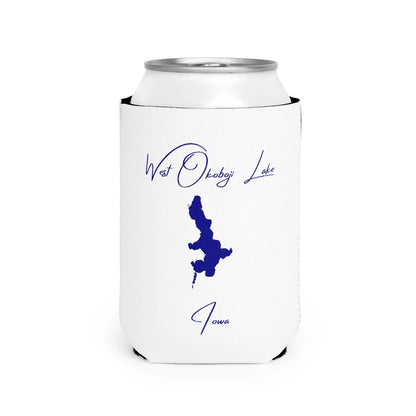 Iowa  West  Okoboji  Lake  Can  Koozie  front  position  view  from  front-2  white.webp