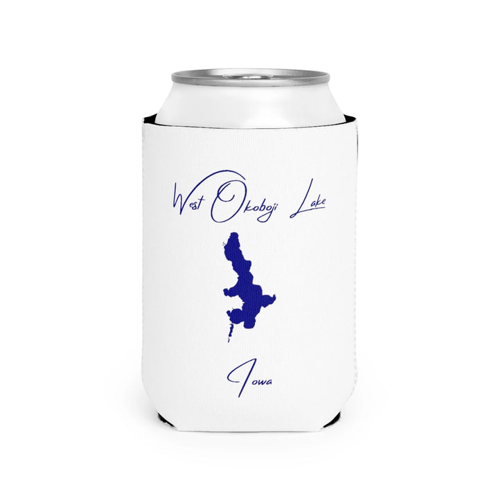 Iowa  West  Okoboji  Lake  Can  Koozie  front  position  view  from  front-2  white.webp
