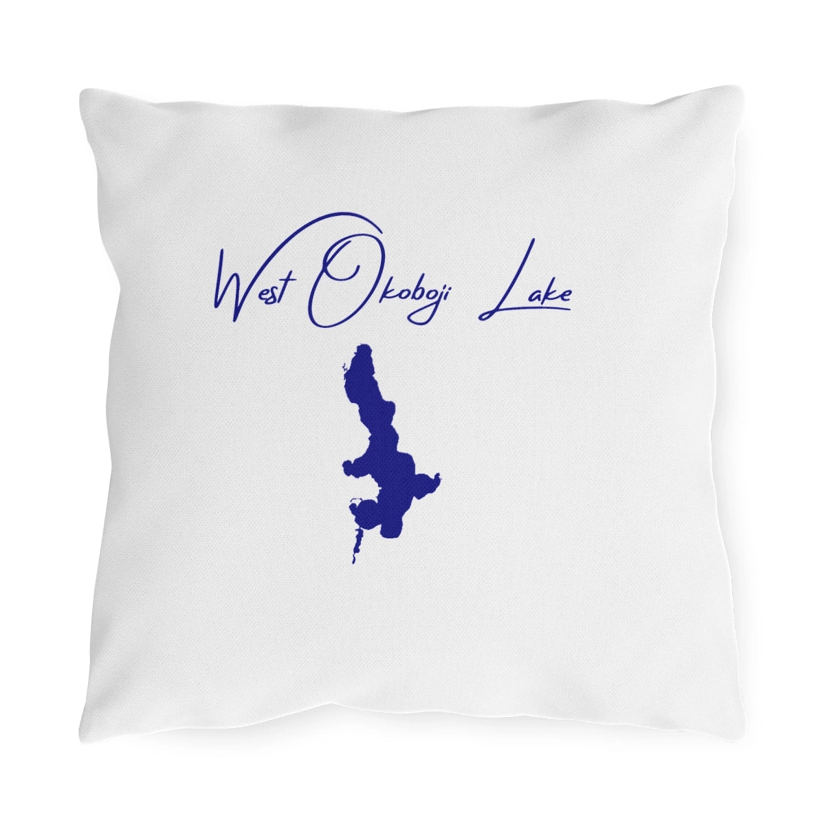 Iowa  West  Okoboji  Lake  Outdoor  Pillow  front  position  view  from  front  16  x  16.webp