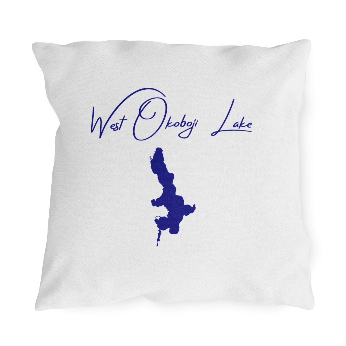 Iowa  West  Okoboji  Lake  Outdoor  Pillow  front  position  view  from  front  18  x  18.webp