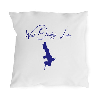 Iowa  West  Okoboji  Lake  Outdoor  Pillow  front  position  view  from  front  18  x  18.webp