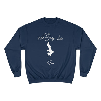 Iowa  West  Okoboji  Lake  Sweatshirt  front  position  view  from  front  navy.webp