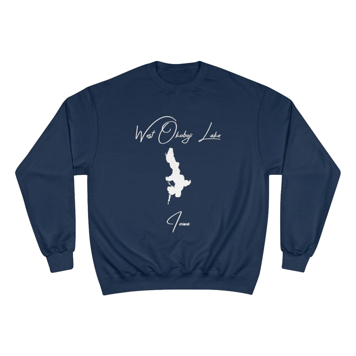 Iowa  West  Okoboji  Lake  Sweatshirt  front  position  view  from  front  navy.webp