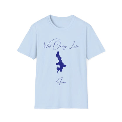 Iowa  West  Okoboji  Lake  T-shirt  front  position  view  from  front  light  blue.webp