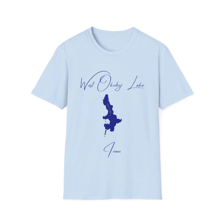 Iowa  West  Okoboji  Lake  T-shirt  front  position  view  from  front  light  blue.webp