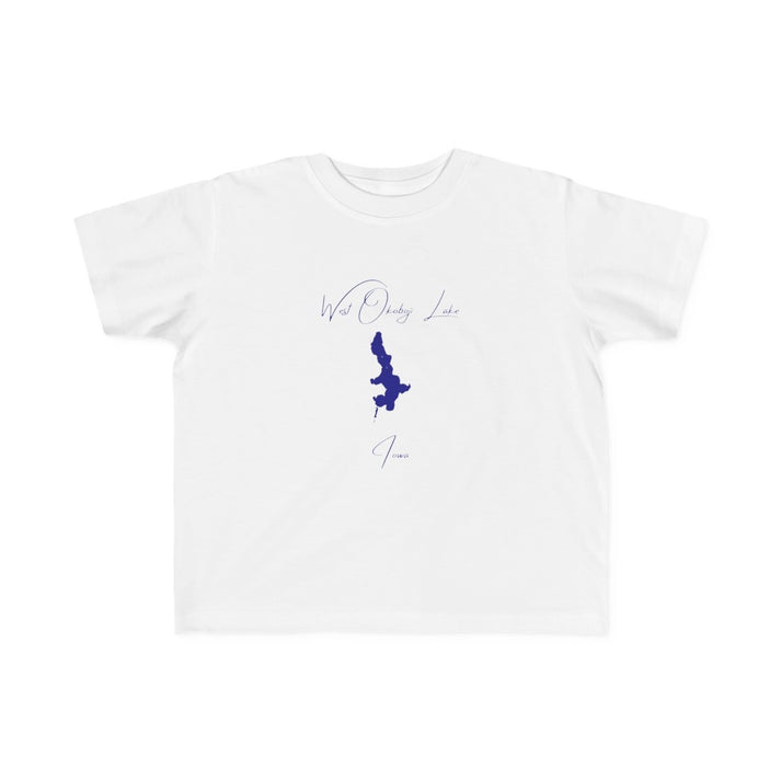 Iowa  West  Okoboji  Lake  Toddler  T-shirt  front  position  view  from  front  white.webp