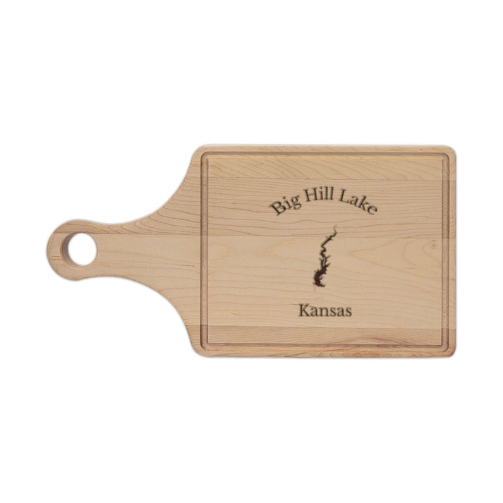 Kansas  Big  Hill  Lake  Engraved  Cutting  Board  front  position  view  from  front  maple.webp