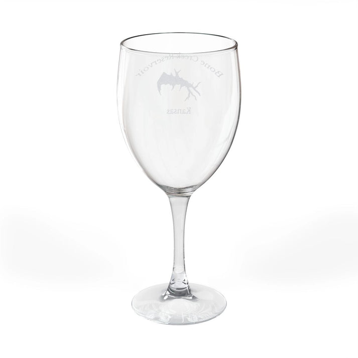 Kansas  Bone  Creek  Reservoir  Engraved  Wine  Glass  other  position  view  from  back  10.5oz.webp